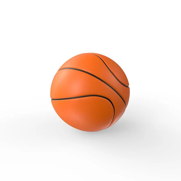 Basketballball Isoliert Auf Weiß — Stockfoto