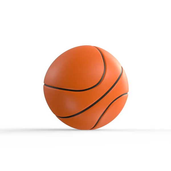 Basketballball Isoliert Auf Weiß — Stockfoto