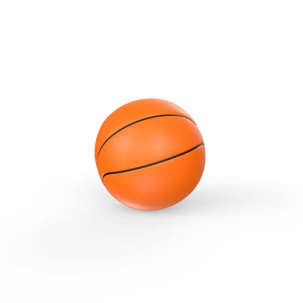 Ballon Basket Isolé Sur Blanc — Photo