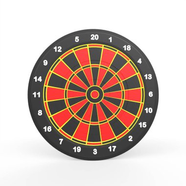 dart tahtası beyaz zemin üzerine