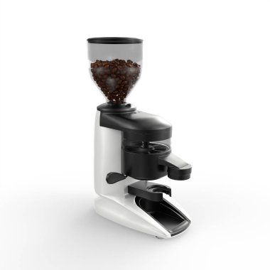 kahve makinesi üzerinde beyaz izole