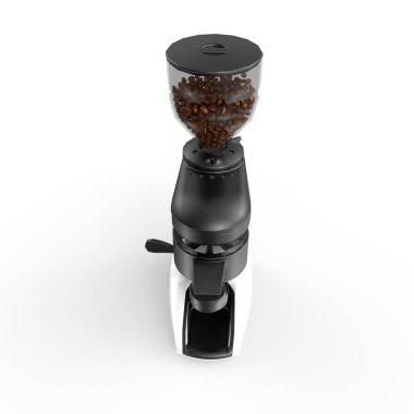 kahve makinesi üzerinde beyaz izole