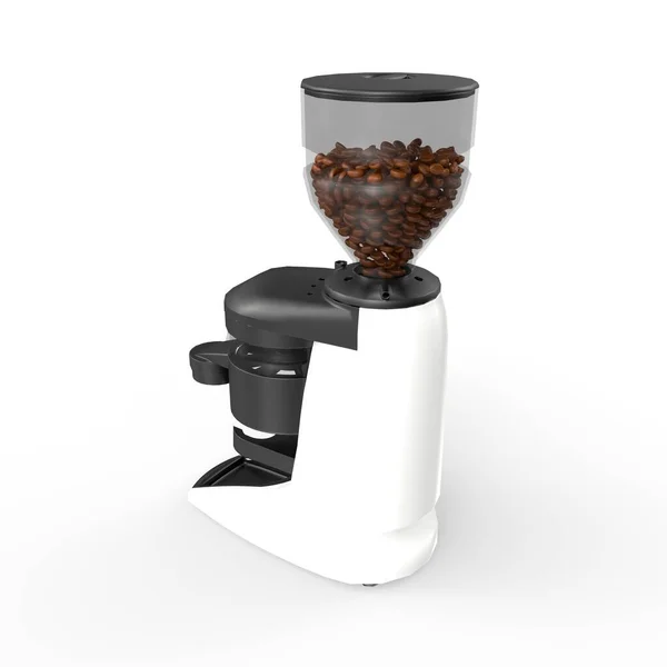 Kahve Makinesi Üzerinde Beyaz Izole — Stok fotoğraf