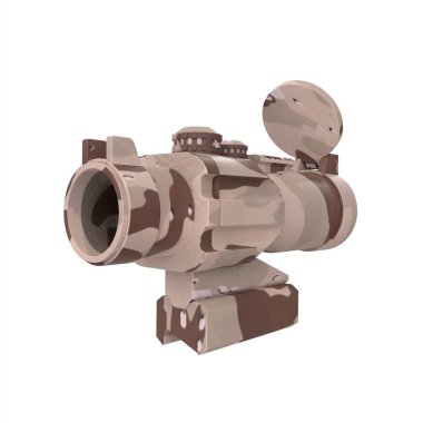 Tüfek kapsamı beyaz arkaplanda izole edildi