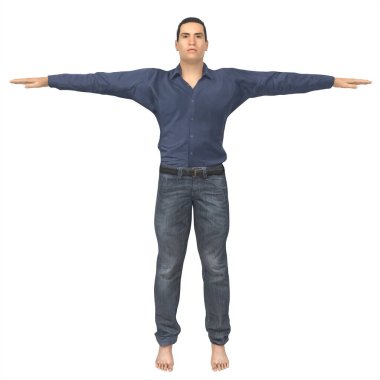 3D modellik yapan bir adamın portresi