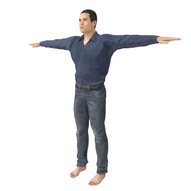 3D modellik yapan bir adamın portresi