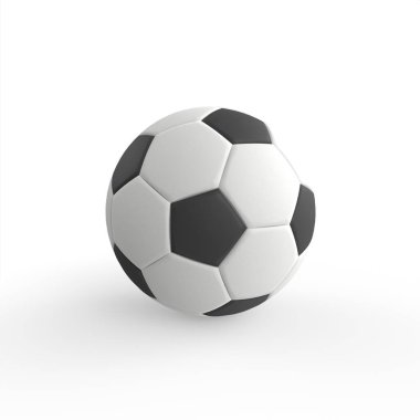 futbol topu beyaz arkaplanda izole edildi