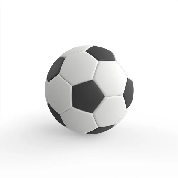 Ballon Football Isolé Sur Fond Blanc — Photo