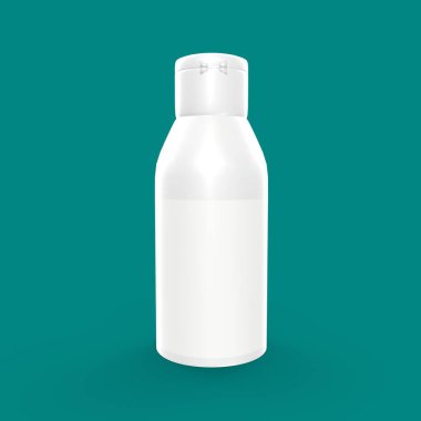 Şişe ürünü beyaza izole edildi