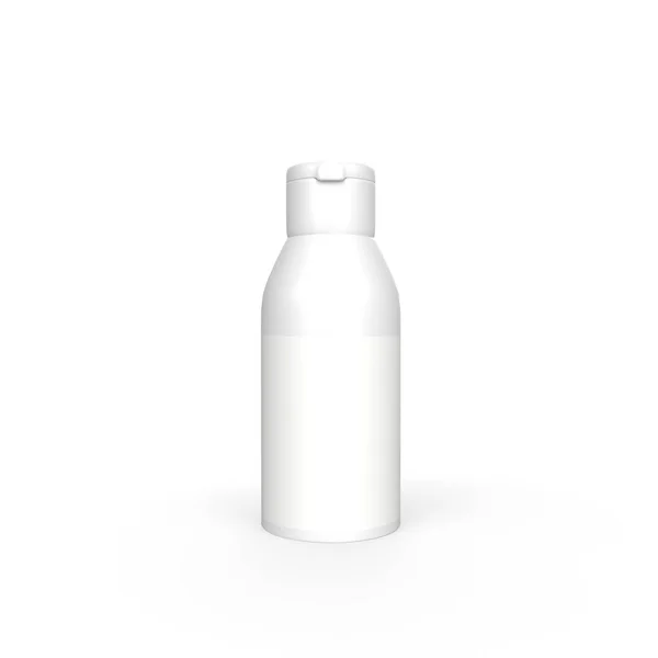 Бутылочный Продукт Изолирован Белом — стоковое фото