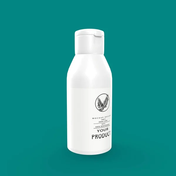Produkt Butelkowy Izolowany Biało — Zdjęcie stockowe