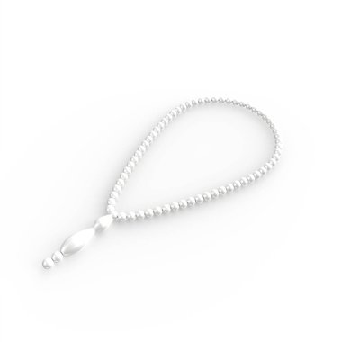 siyah üzerine beyaz izole kolye