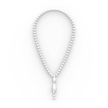 siyah üzerine beyaz izole kolye