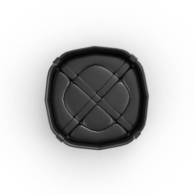 Beyaz arkaplanda kül tablası izole edildi