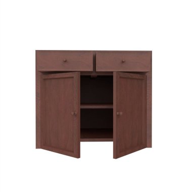 beyaz arkaplanda izole ahşap kutu