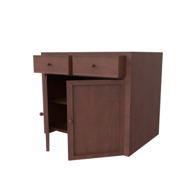 beyaz arkaplanda izole ahşap kutu