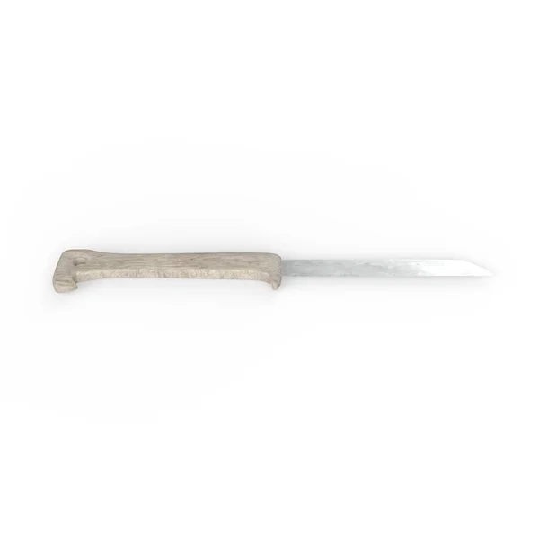 Μαχαίρι Απομονωμένο Λευκό Φόντο — Φωτογραφία Αρχείου