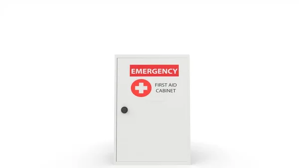 First Aid Cabinet Isolated White Background — Foto de Stock