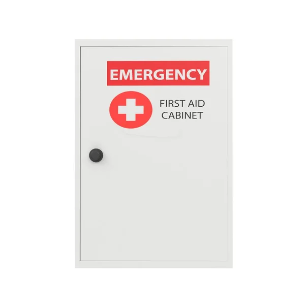 First Aid Cabinet Isolated White Background - Stock-foto