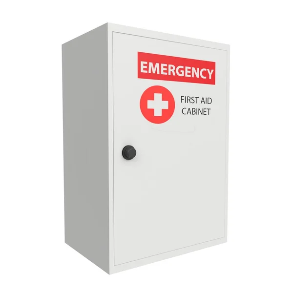 First Aid Cabinet Isolated White Background — Foto de Stock