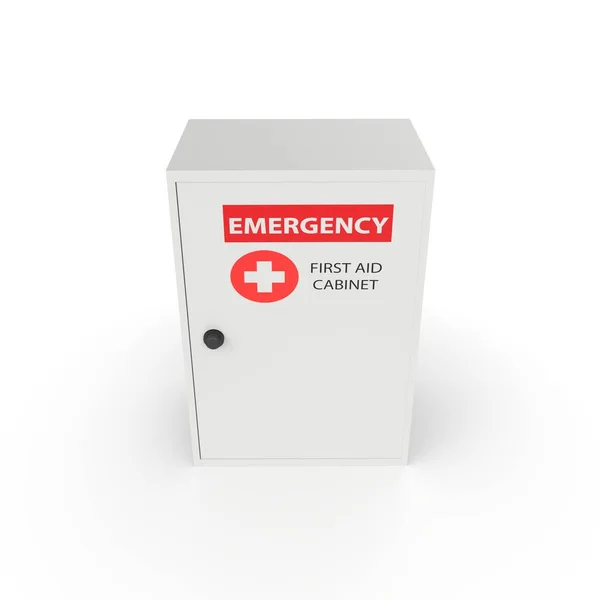 First Aid Cabinet Isolated White Background — ストック写真