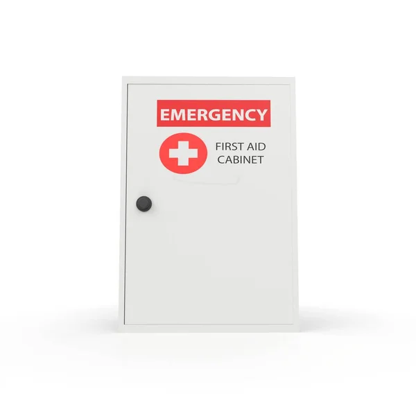 First Aid Cabinet Isolated White Background — Foto Stock