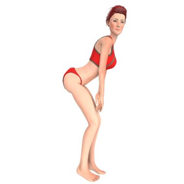 3D Rendering Of Dancer Girl