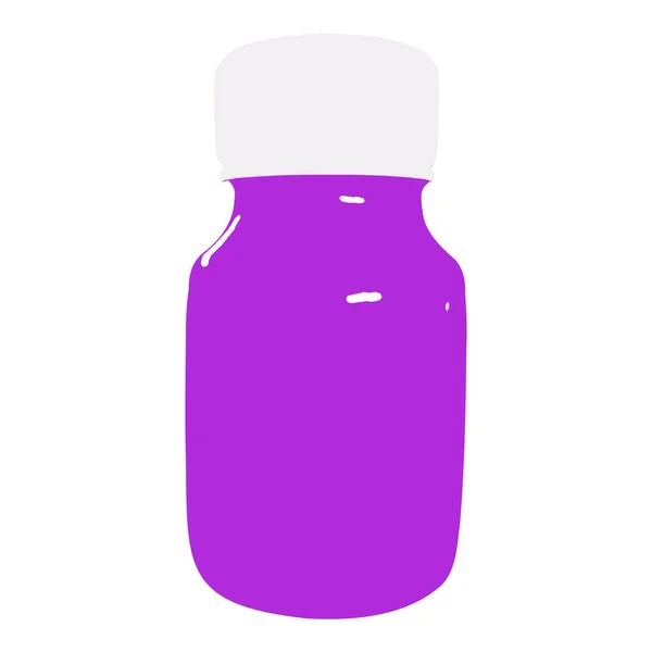 Purple Medicine Bottle Illustration Design — Stock Vector