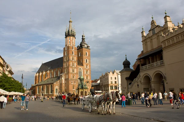 Chiesa di Santa Maria a Cracovia, Polonia Foto Stock Royalty Free