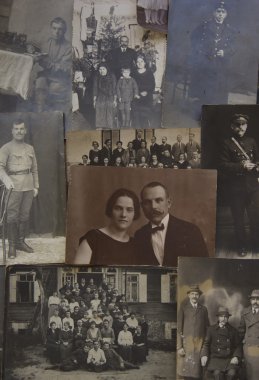 eski fotoğraf yığını