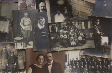 eski fotoğraf yığını