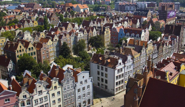 Architektura starého města v Gdaňsku, Polsko — Stock fotografie