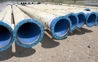 Şehir su için metal boru
