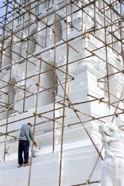 Tapınağı pagoda inşaat yeniden