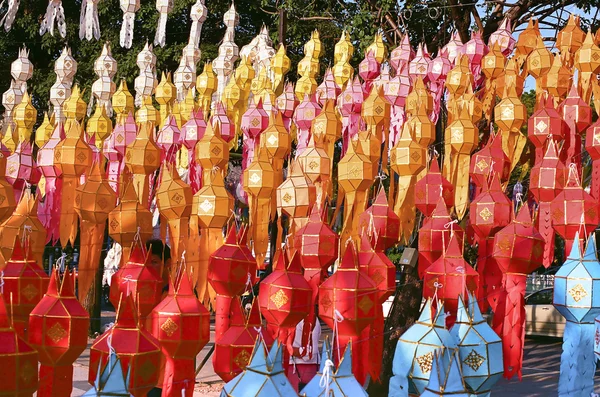 Thai lanterns in yee-peng festival — Stock Photo, Image