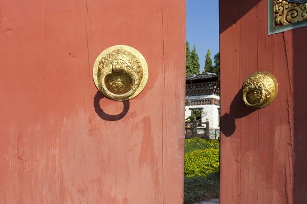 The gate bhutan style — Stock Photo, Image