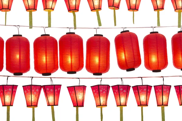 Japanese lanterns isolated on white — Stock Photo, Image