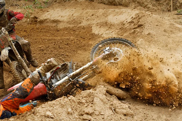 Incidente con motocross — Foto Stock