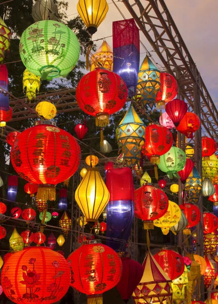 Asiatische Laternen beim Laternenfest — Stockfoto