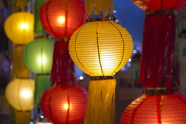 Asiatische Laternen beim Laternenfest — Stockfoto