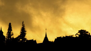 chiang Mai, Tayland doi suthep Tapınağı'nda altın saat.