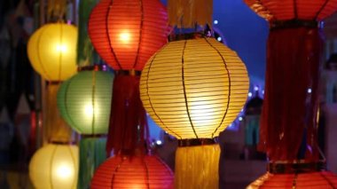 lantern Festivali chiangmai, Tayland, Asya fenerler.