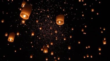 chiangmai, Tayland, Asya fenerler yüzer