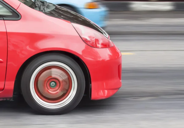 Car moving in street at rush hour — Stock Photo, Image