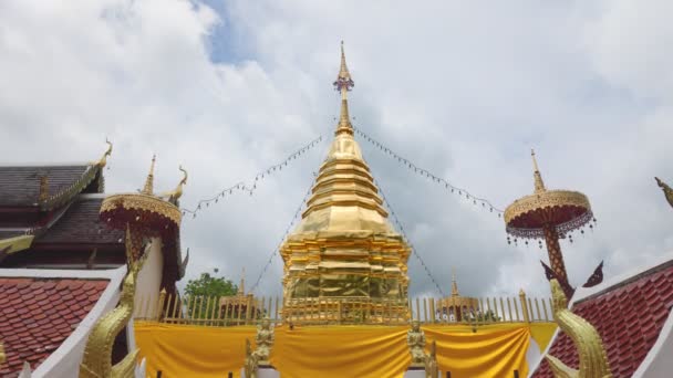 Wat Phra Doi Kham Буддійський Храм Історії Чан Май Таїланд — стокове відео