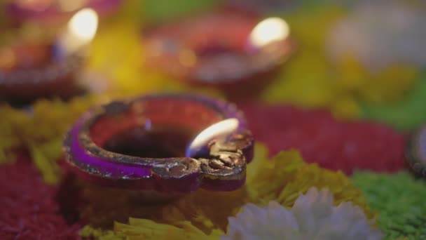 Diwali Festival Lights Celebrations Hindus Jains Sikhs Some Buddhists — Stock Video