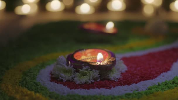 Diwali Ist Ein Lichterfest Von Hindus Jains Sikhs Und Einigen — Stockvideo