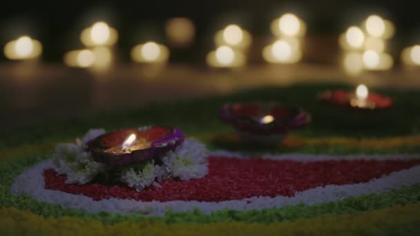 Diwali Festival Ljus Firande Hinduer Jains Sikhs Och Vissa Buddhister — Stockvideo