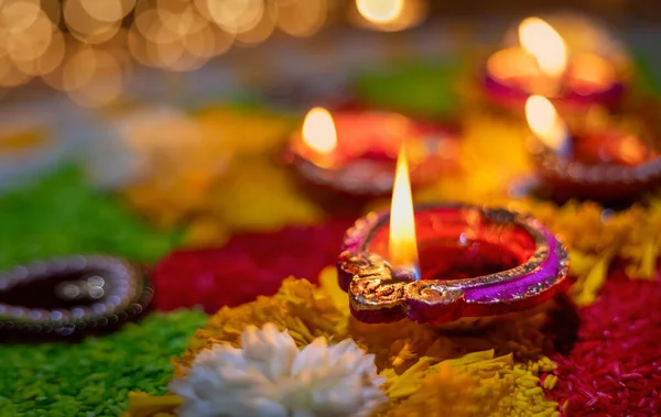 Diwali Свято Вогнів Індусів Джайнів Сикхів Буддистів — стокове фото