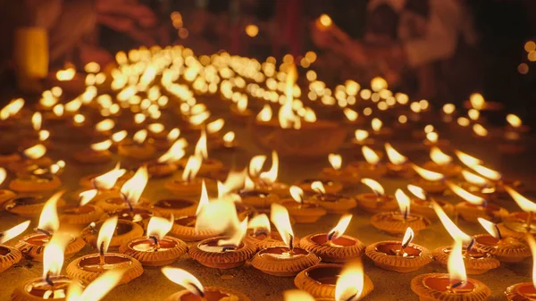 Candlelight Religion Ceremony Shallow Depth Field — Stock Photo, Image